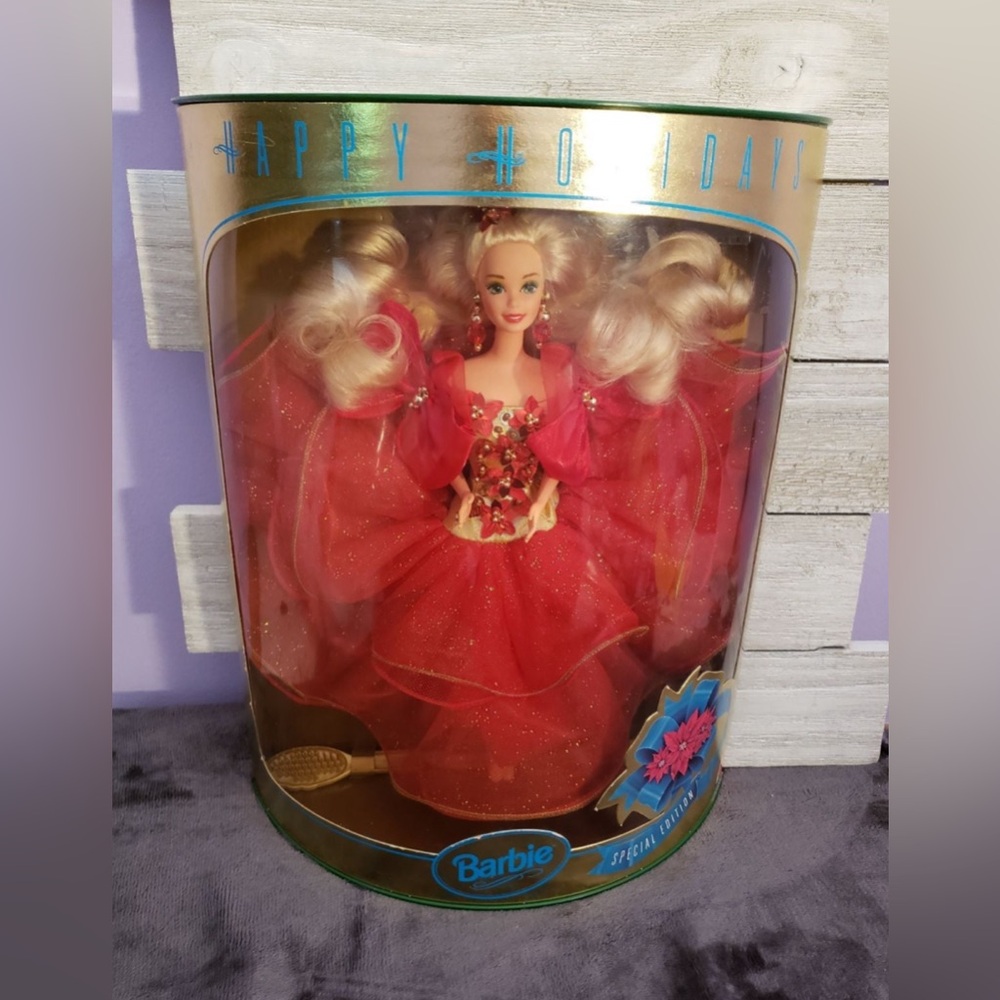 NOS NRFB 1993 Holiday Barbie Special Edition And 1989 Wedding Fantasy Barbie Lot